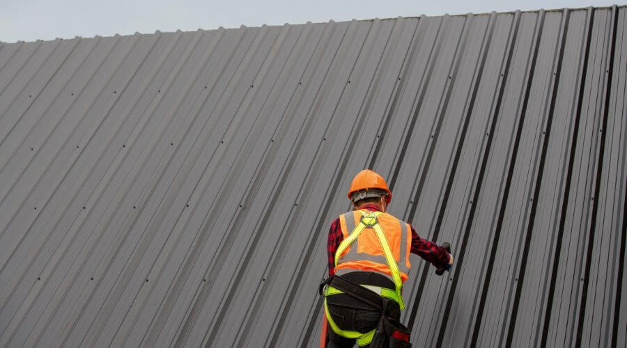 Professional metal roof installation services in Bruceville, IN